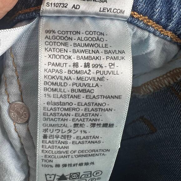 LEVI'S 501 Original Fit Jean Button Fly High Rise Medium Wash Denim Womens Sz 27 - Picture 9 of 10